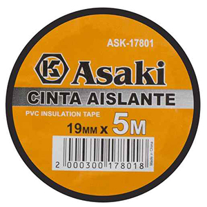 CINTA ADHESIVA NEGRO 0.13MMX19MMX5Y