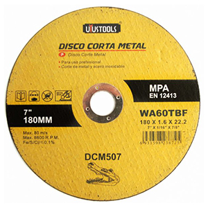 DISCO CORTE METAL 180mmX1.6X22.2, UYUSTOOLS