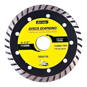 Disco Diamond Turbo Tipo 4 1/2pulg, UYUSTOOLS