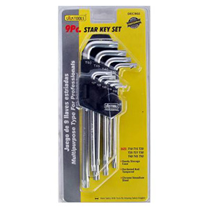 LLAVE TORX 9PCS MEDIANO, UYUSTOOLS