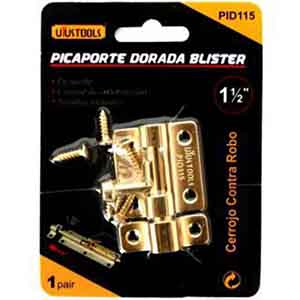 PICAPORTE DORADA BLISTER 1.1/2, UYUSTOOLS