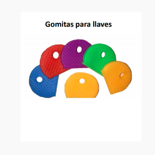 GOMITAS PARA LLAVES MEDIA LUNA