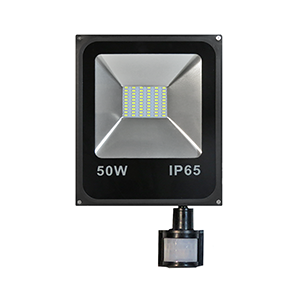 foco led smd 50w negro con sensor